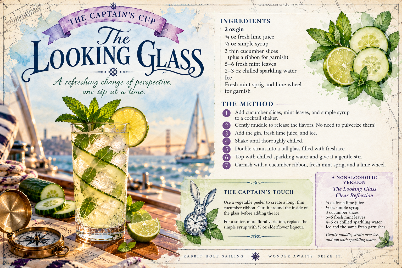 The Captain's Cup: The Looking Glass — a crisp, botanical summer refresher.